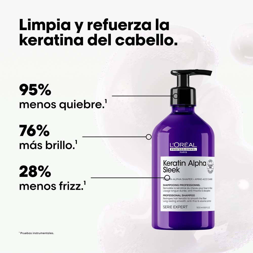 SHAMPOO PROFESIONAL ANTI-FRIZZ KERATIN ALPHA SLEEK (SHAMPOO ANTI-FRIZZ)